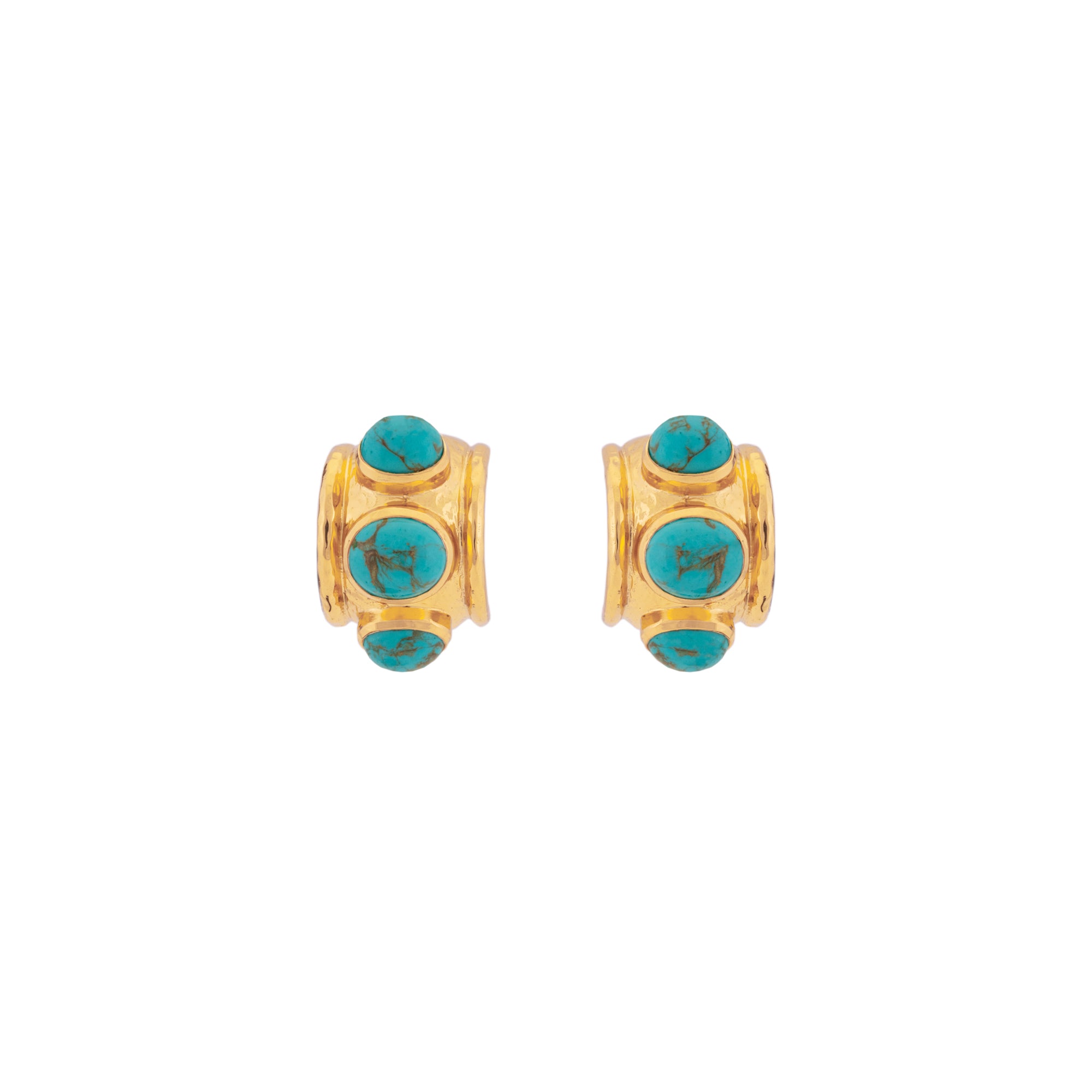 Nova Earrings Golden Turquoise