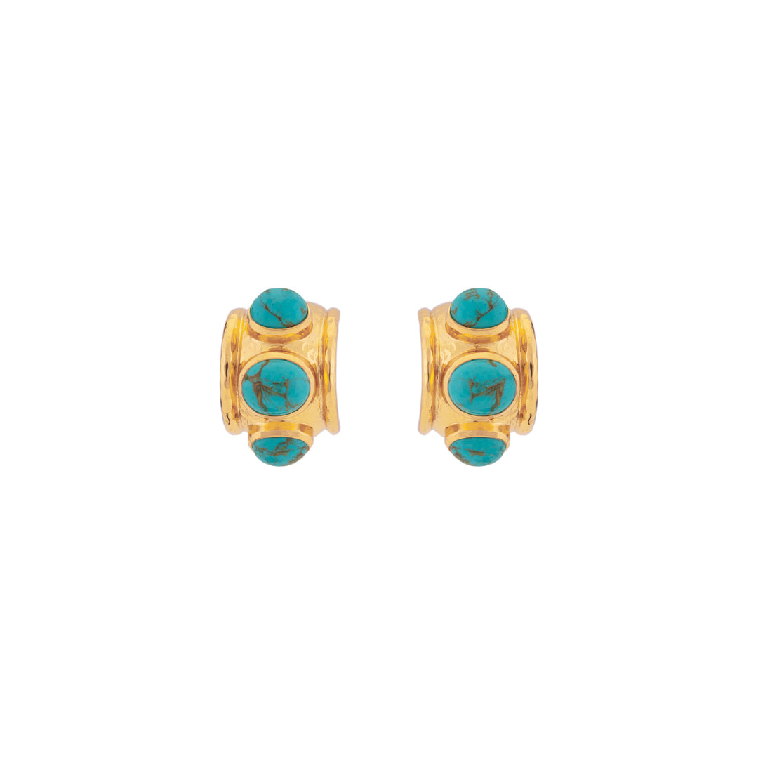 Nova Earrings Golden Turquoise