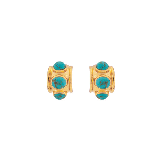 Nova Earrings Golden Turquoise