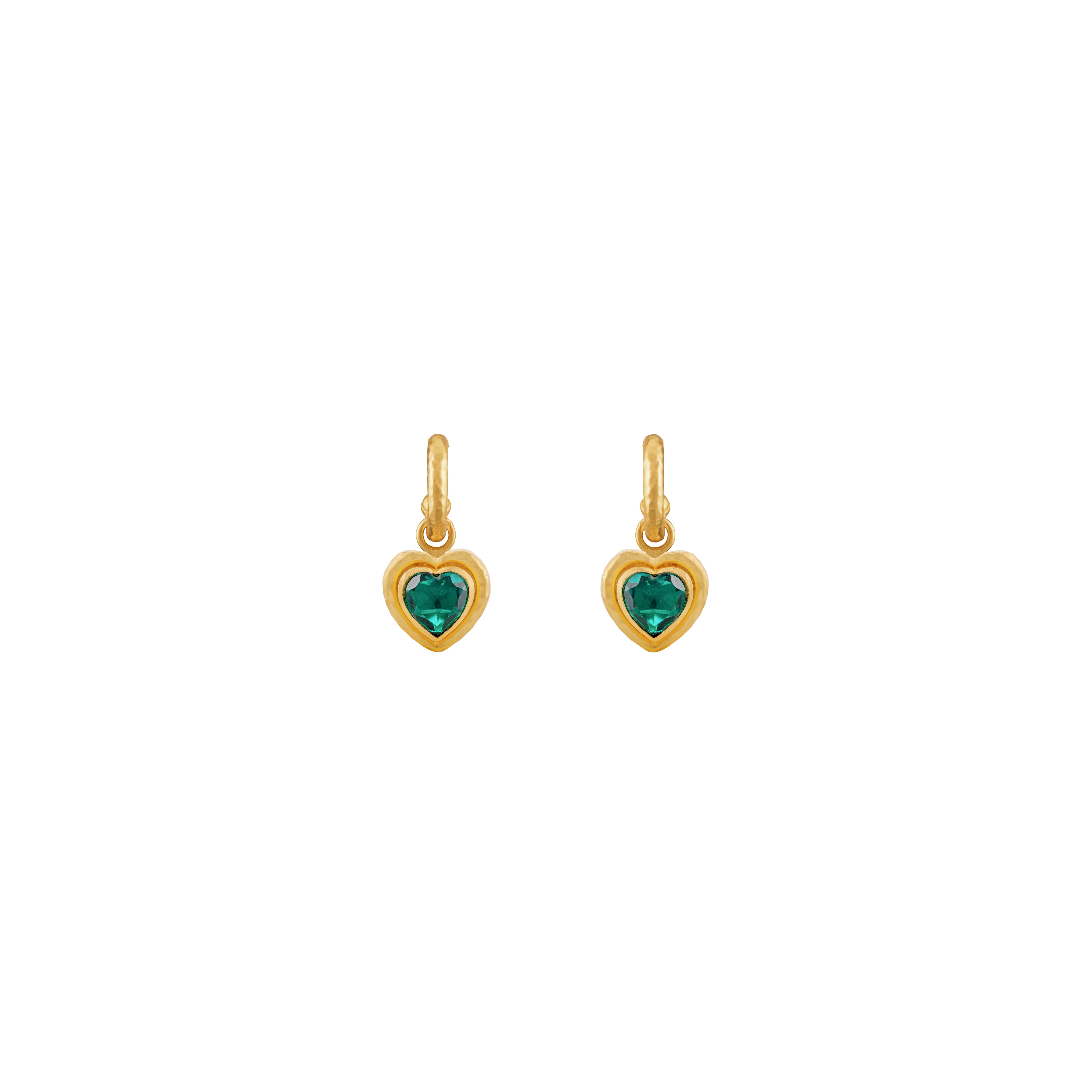 Lover Earrings Emerald Green Quartz
