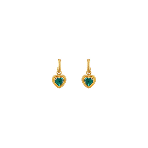 Lover Earrings Emerald Green Quartz
