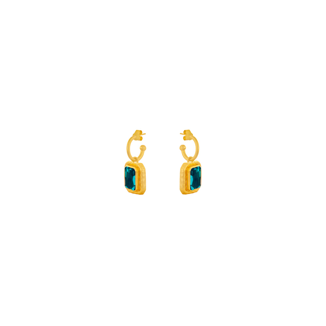 Breeze Earrings Emerald Green Quartz