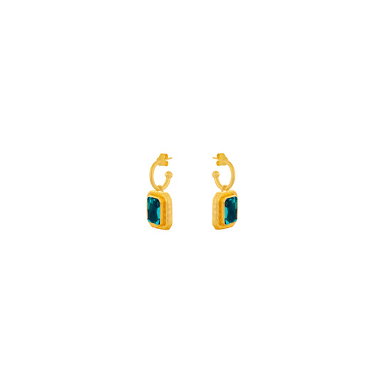 Breeze Earrings Emerald Green Quartz