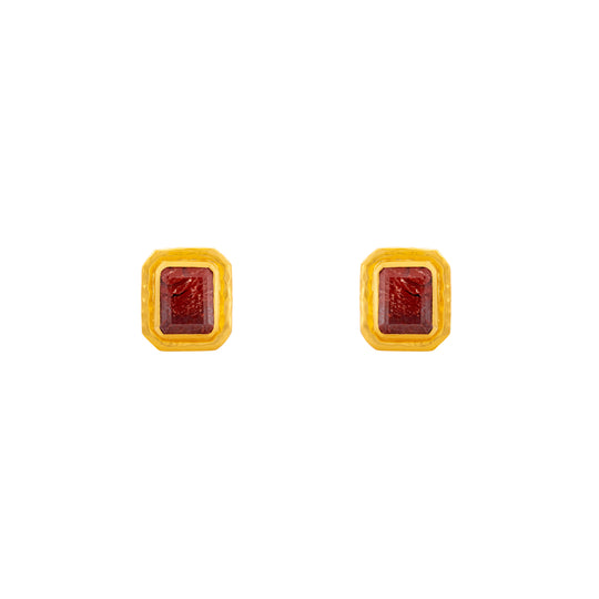 Scandal Cufflink Burgundy Red Jade