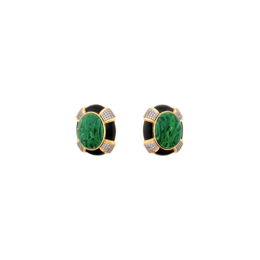 Cheryl Earrings Malachite