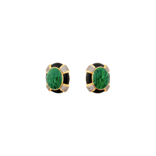 Cheryl Earrings Malachite