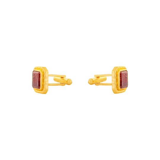 Scandal Cufflink Burgundy Red Jade