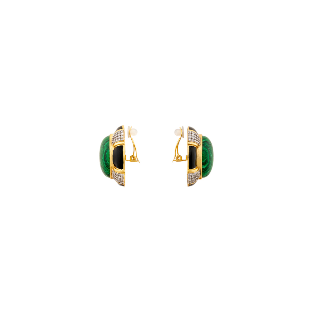 Cheryl Earrings Malachite