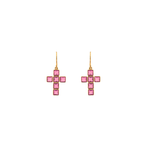 Wild Earrings Rose Pink Quartz