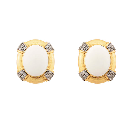 Cheryl Earrings White Stone