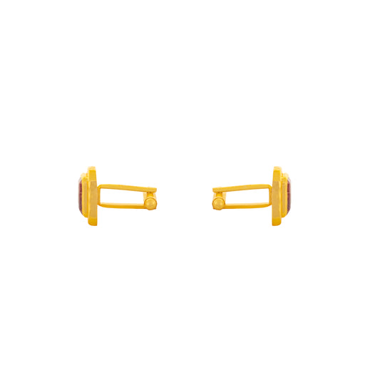 Scandal Cufflink Burgundy Red Jade