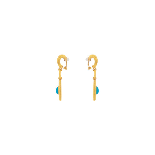 Mayan Earrings Blue Turquoise