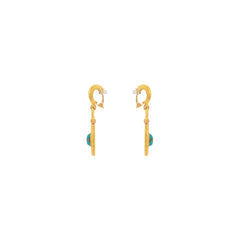 Mayan Earrings Golden Turquoise