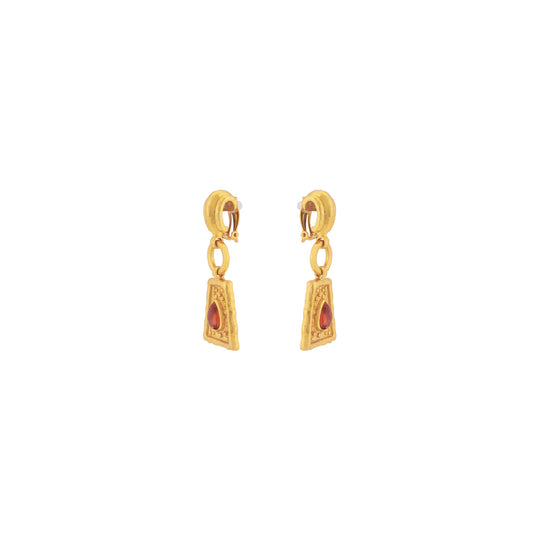 Mayan Earrings Citrine Quartz