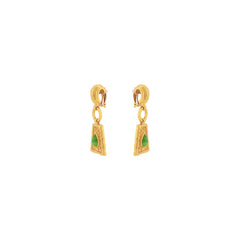 Mayan Earrings Green Turquoise