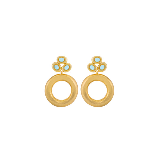 Carlina Earrings Blue Quartz