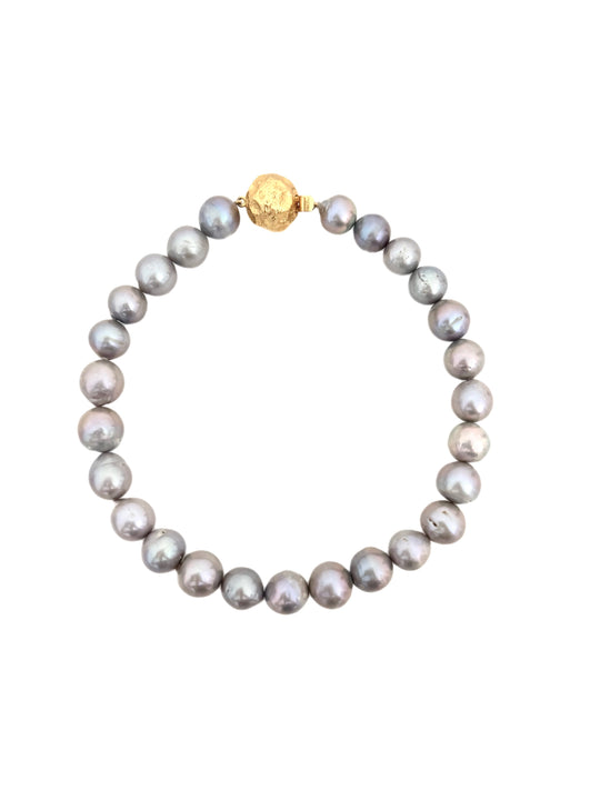 MISIA NECKLACE GREY PEARL