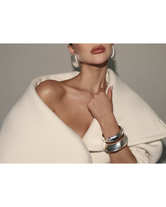 IXV10 Large Earring Silver