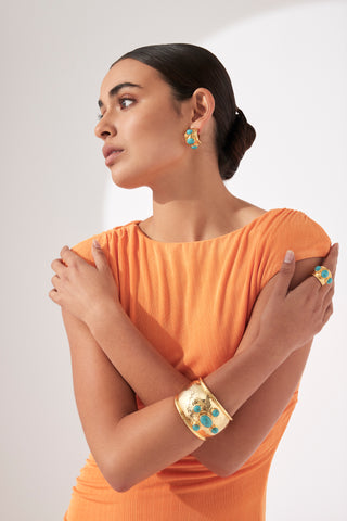 Nova Ring Golden Turquoise