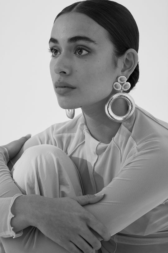 Carlina Earrings Blue Quartz