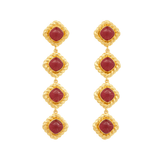 Annabella Earrings Ruby Quartz