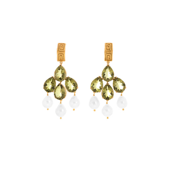 Mykonos Earrings Green Tourmaline Quartz