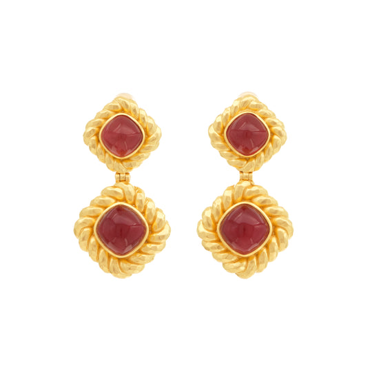 Carlotta Earrings Ruby Quartz