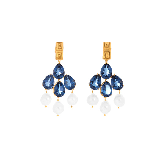 Mykonos Earrings Sapphire Quartz