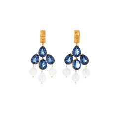 Mykonos Earrings Sapphire Quartz