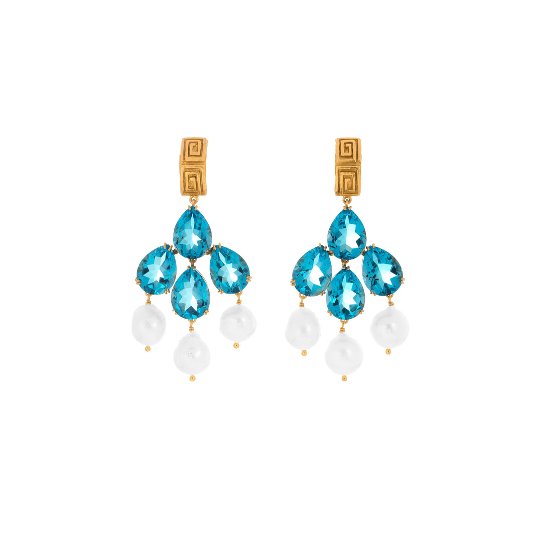 Mykonos Earrings Topaz Quartz