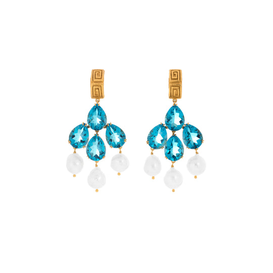 Mykonos Earrings Topaz Quartz