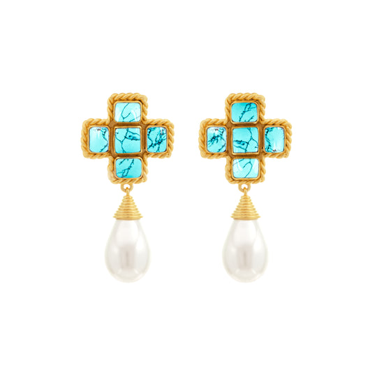Rosa Earrings Turquoise