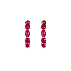 Como Earrings Pink Jade