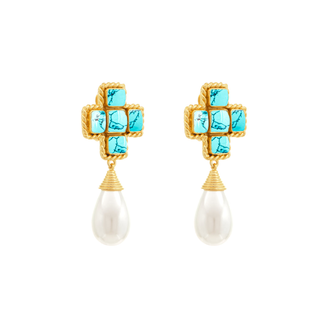 Rosa Earrings Turquoise