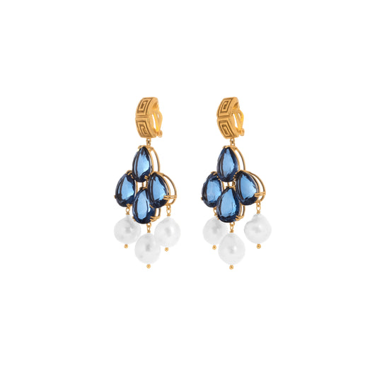 Mykonos Earrings Sapphire Quartz