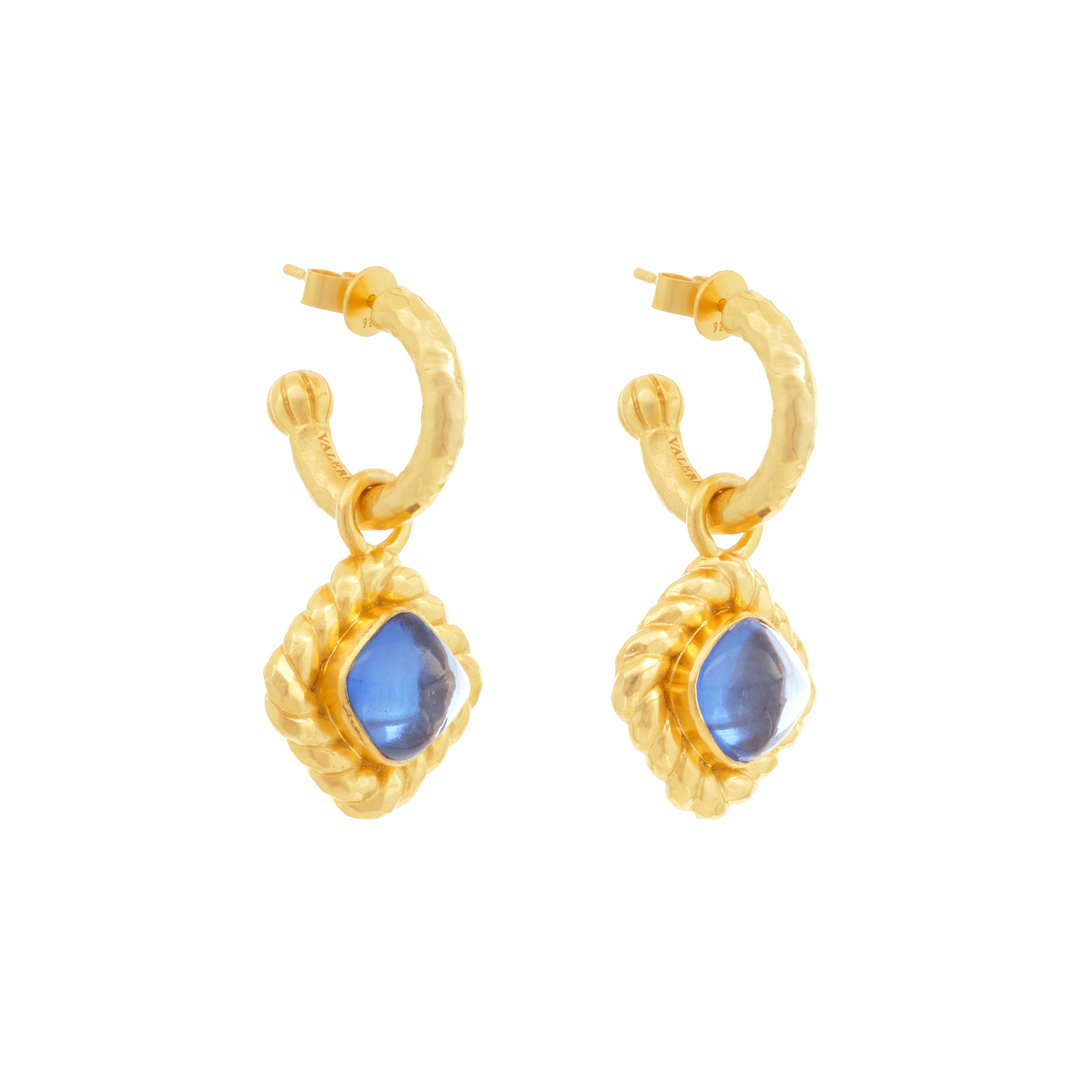 Pia Earrings Blue Sapphire Quartz