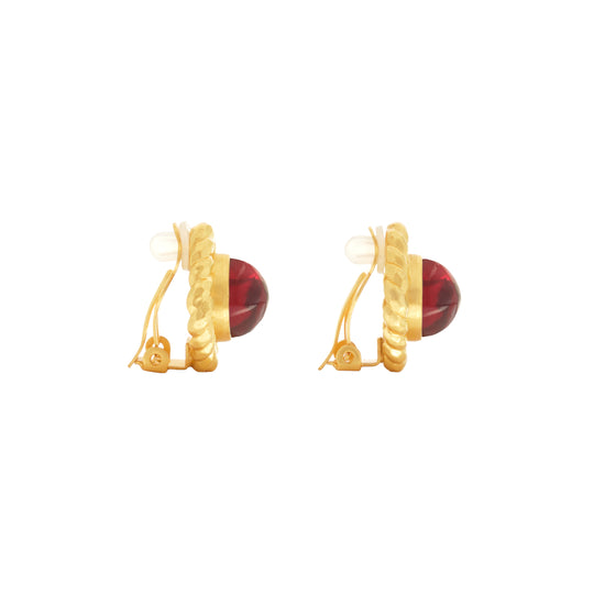 Antonia Earrings Ruby Quartz