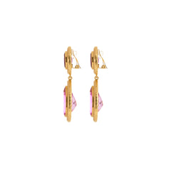 Santorini Earrings Amethyst Quartz & Pink Quartz