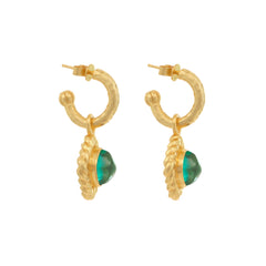 Pia Earrings Emerald Green Quartz