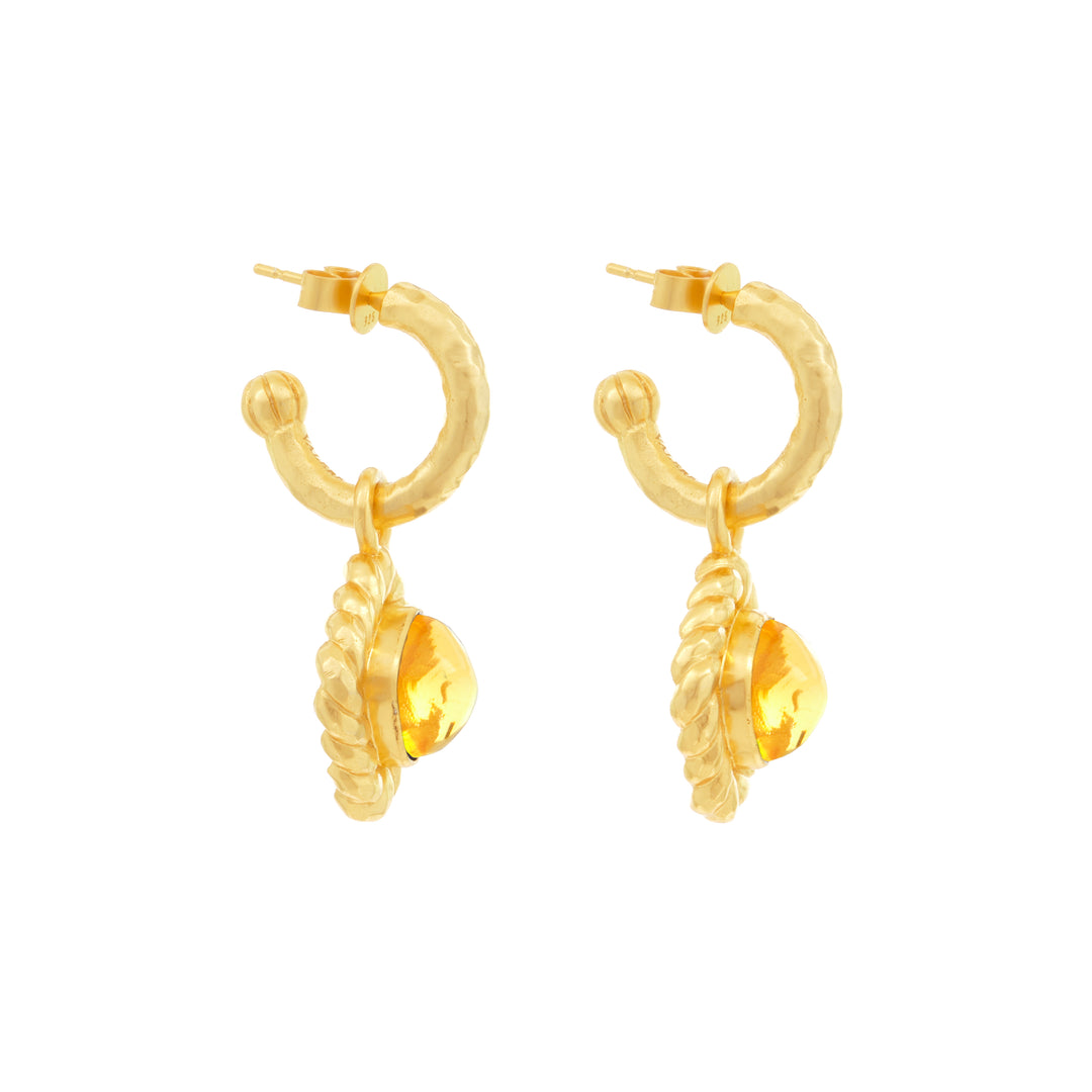Pia Earrings Yellow Citrine Quartz