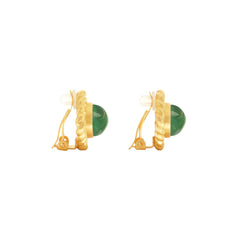 Antonia Earrings Emerald Green Quartz