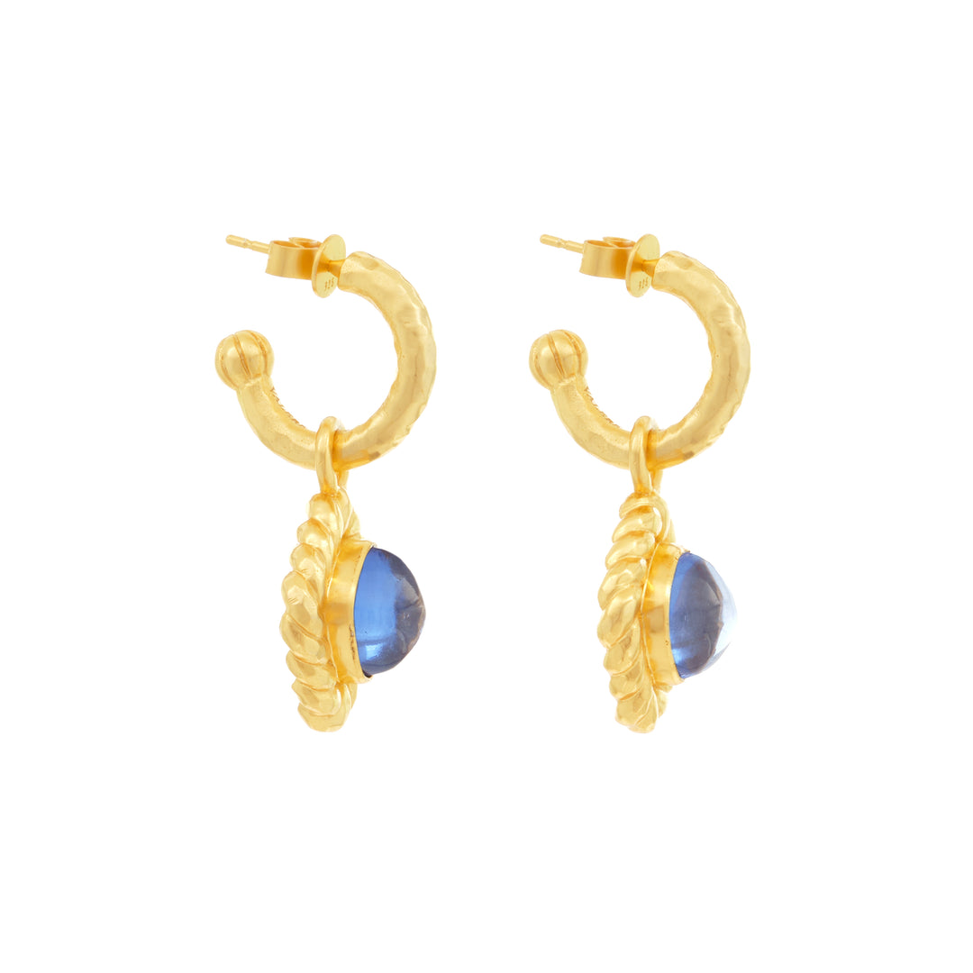 Pia Earrings Blue Sapphire Quartz