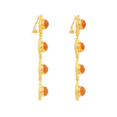 Annabella Earrings Orange Citrine Quartz