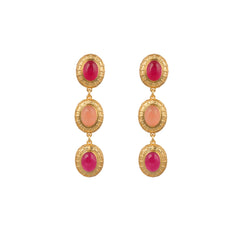 Whitney Earrings Pink Jade