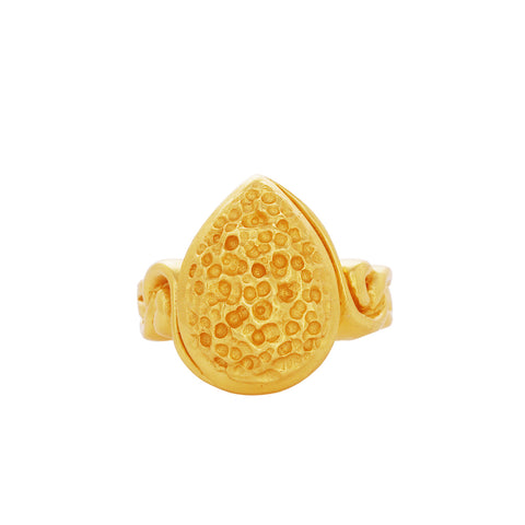Queen Cleopatra Ring in 24k Yellow Gold Stone