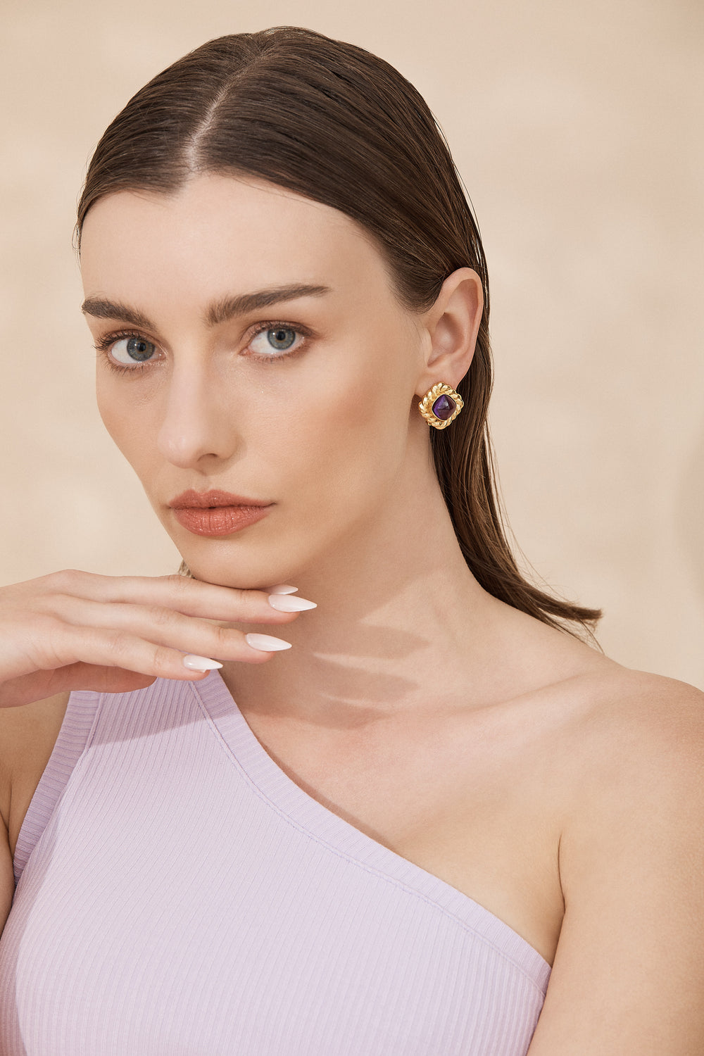 Antonia Earrings Amethyst Quartz