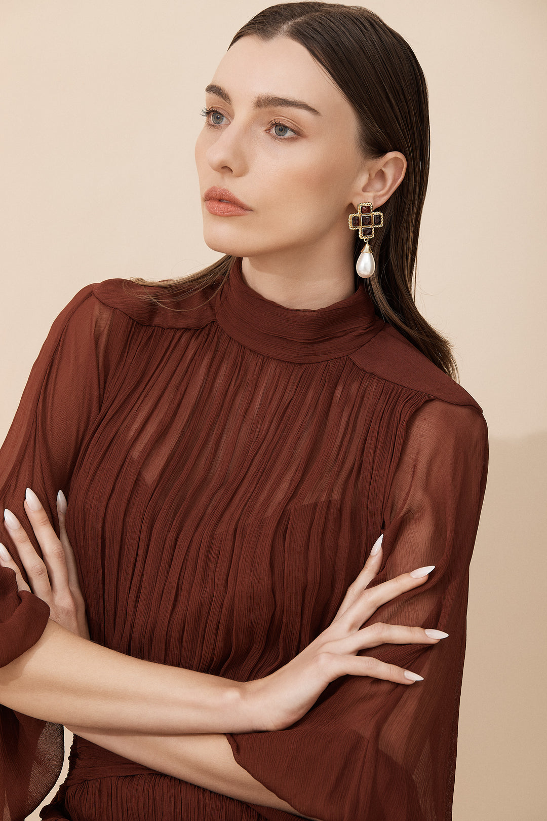 Rosa Earrings Ruby Quartz