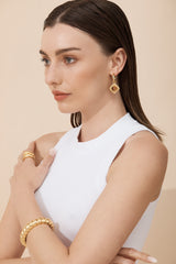 Pia Earrings Yellow Citrine Quartz