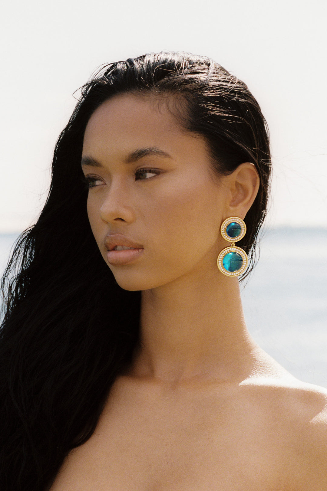 Aloha Earrings Topaz Quartz