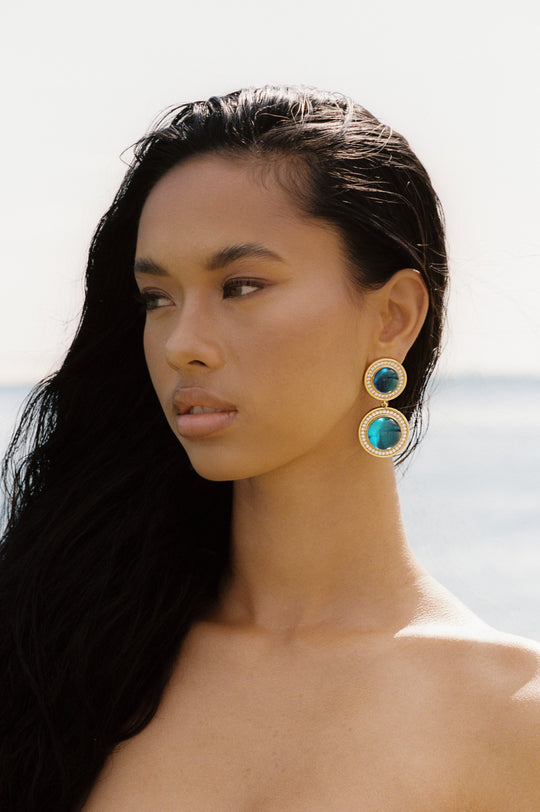 Aloha Earrings Topaz Quartz